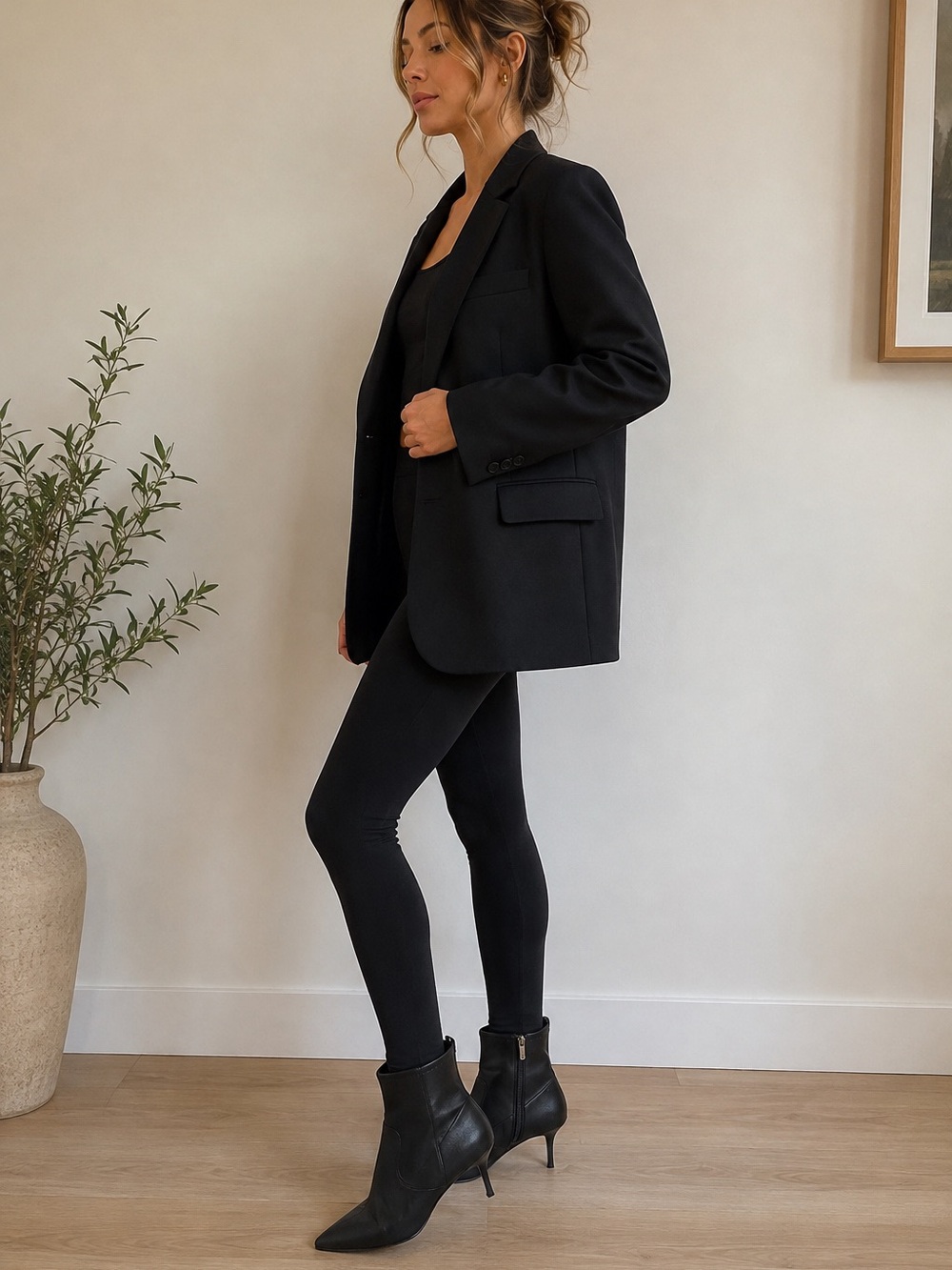 Marc Fisher Black Pointed Toe Ankle Boots – Size 8